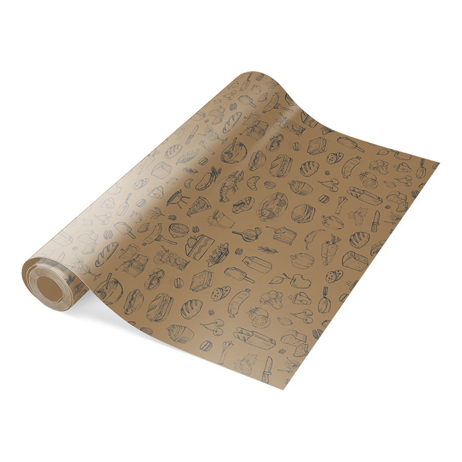 Papier szary PE 35cm rolki 10 kg NU - 1 kolor (pikto)
